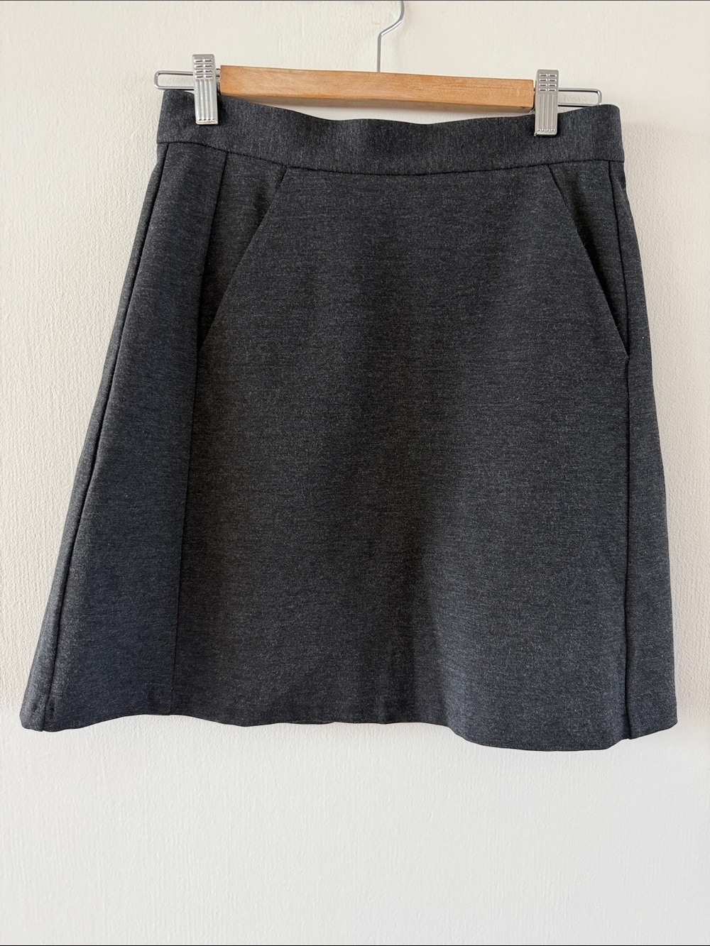 Hutch Anthropologie Dark Gray A-Line lined Skirt